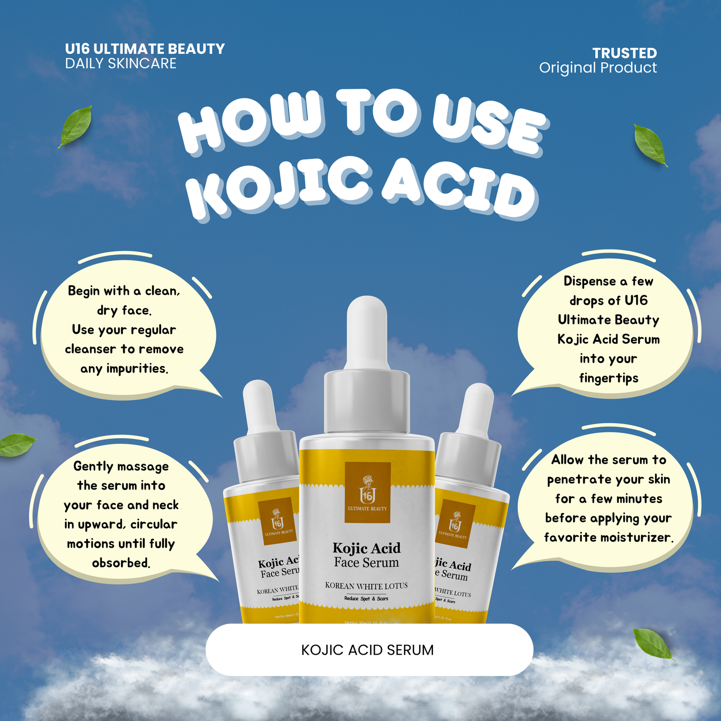 Kojic Acid Face Serum How to use