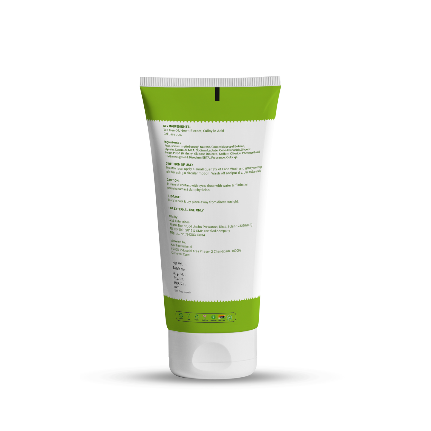 U16 Tea Tree Face Wash - 100ml