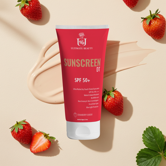 U16 Ultra Matte Dry Touch Tinted Sunscreen | SPF 50+ PA++++ | Strawberry Flavour - 50g