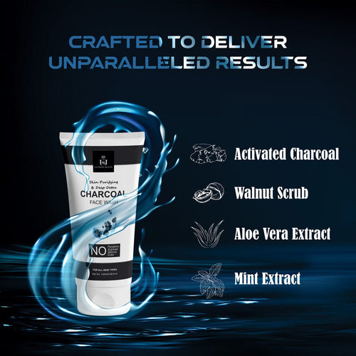 Activated Charcoal Face Wash - 100ml - U16 Ultimate Beauty