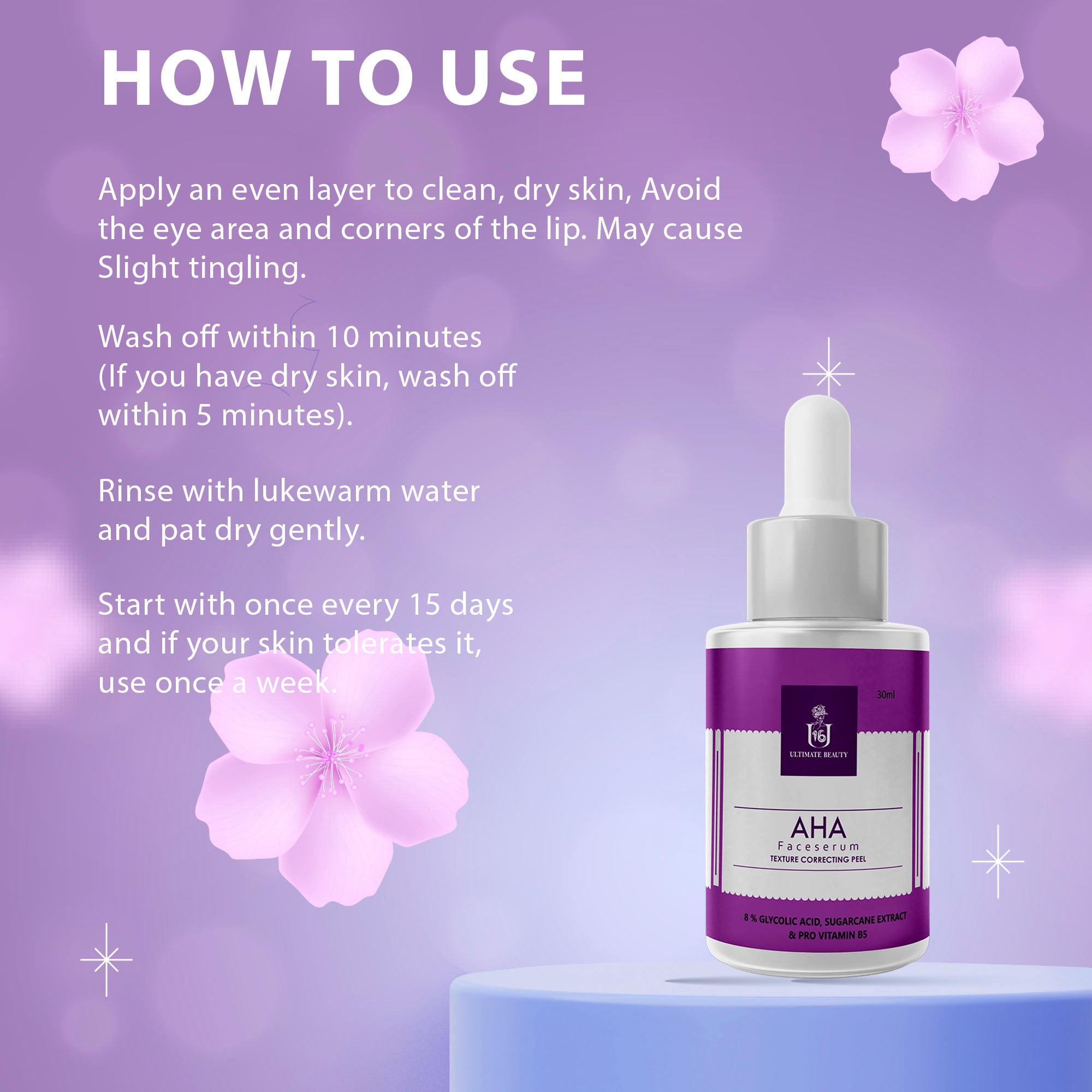 AHA Face Serum How to use 