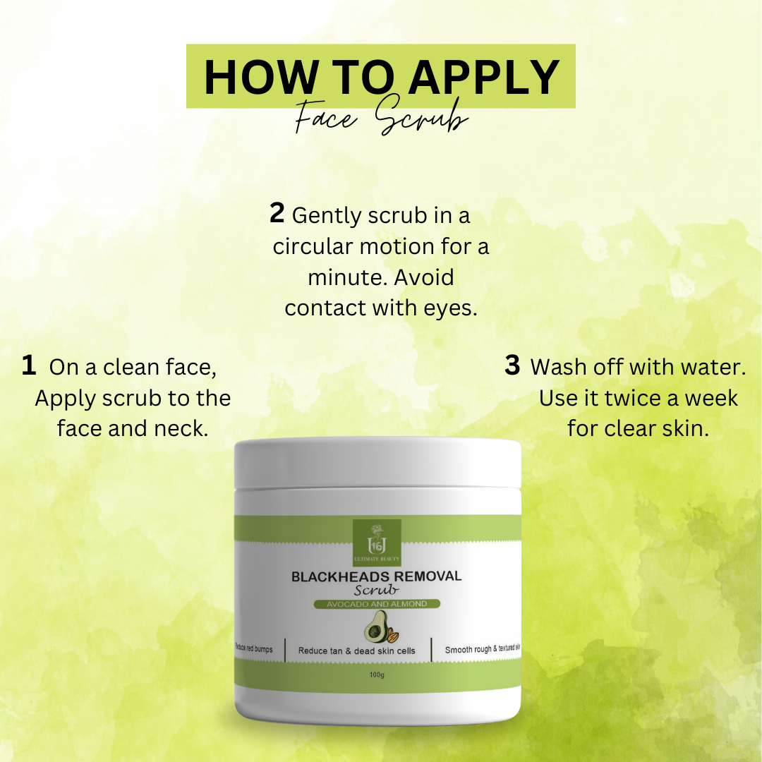 Blackheads Removal Scrub how to apply 