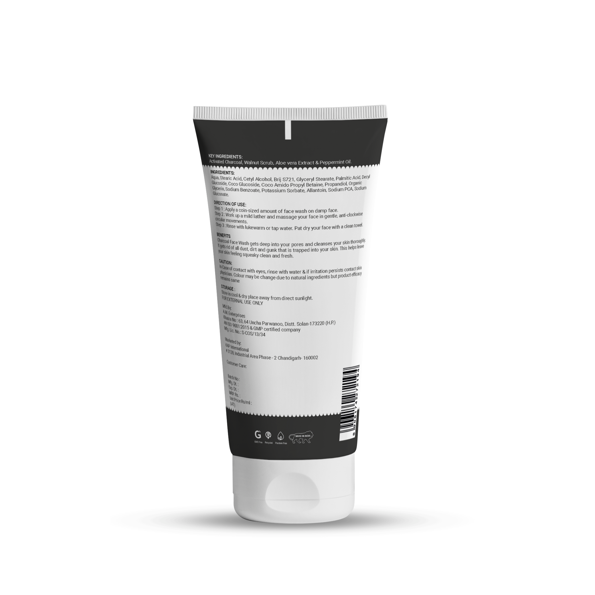 Activated Charcoal Face Wash - 100ml