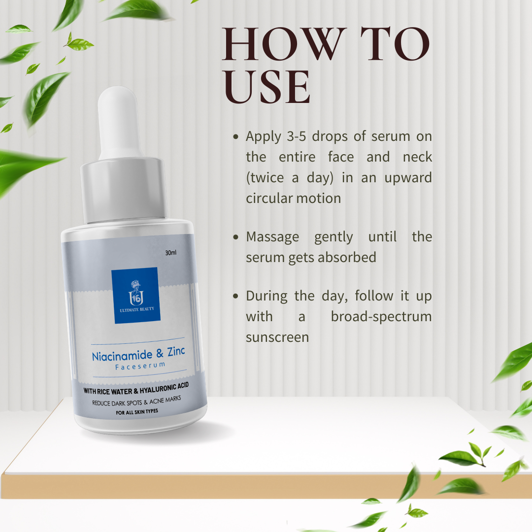 Niacinamide & Zinc Face Serum How to use 