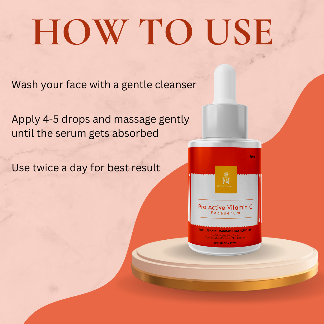 Pro Ative Vitamin C Face Serum How to use 