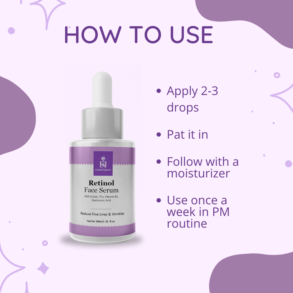 Retinol face Serum How to use 