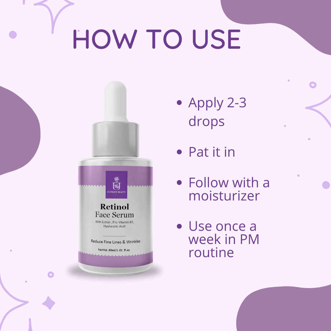 Retinol face Serum How to use 