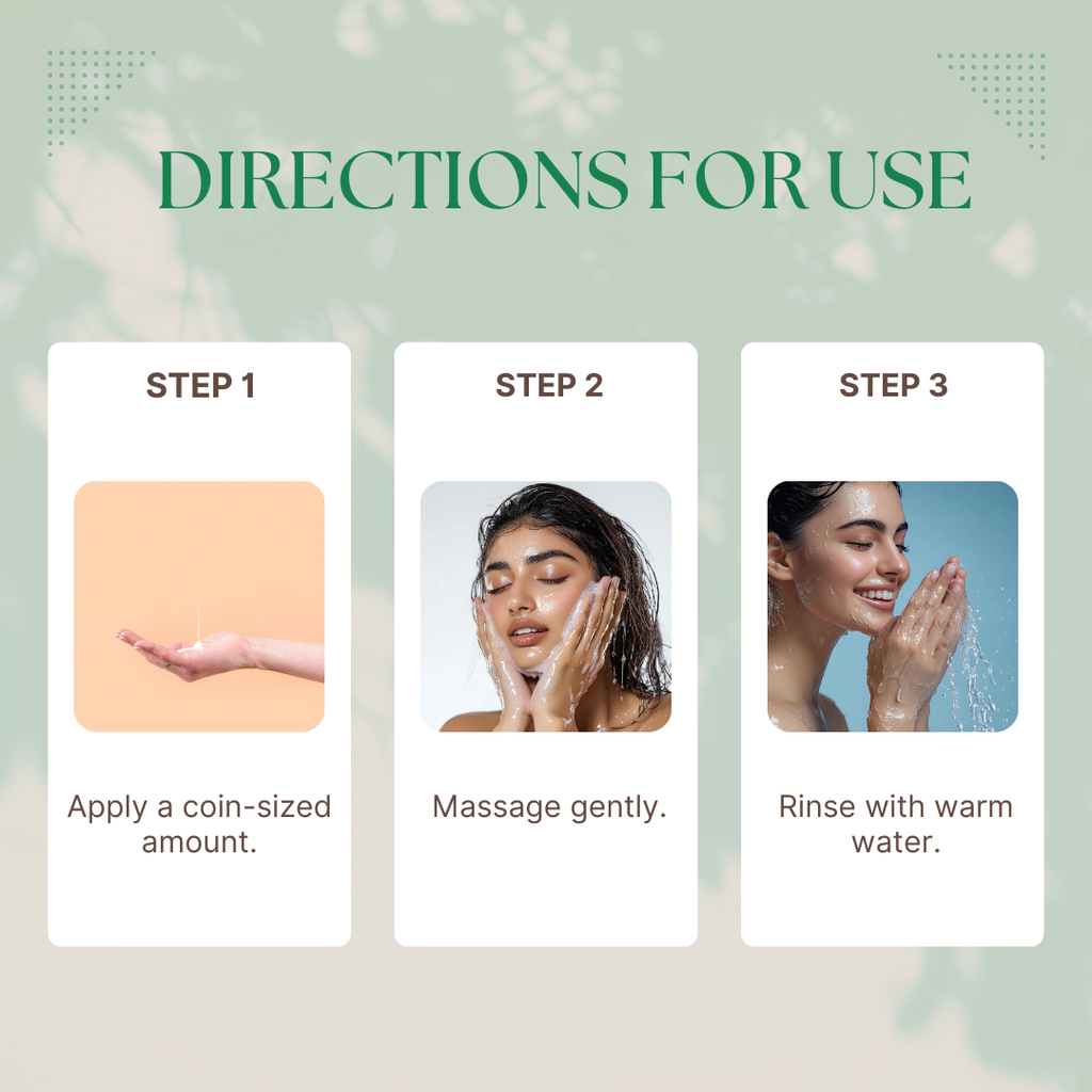Tea Tree Face Wash Direction for use 