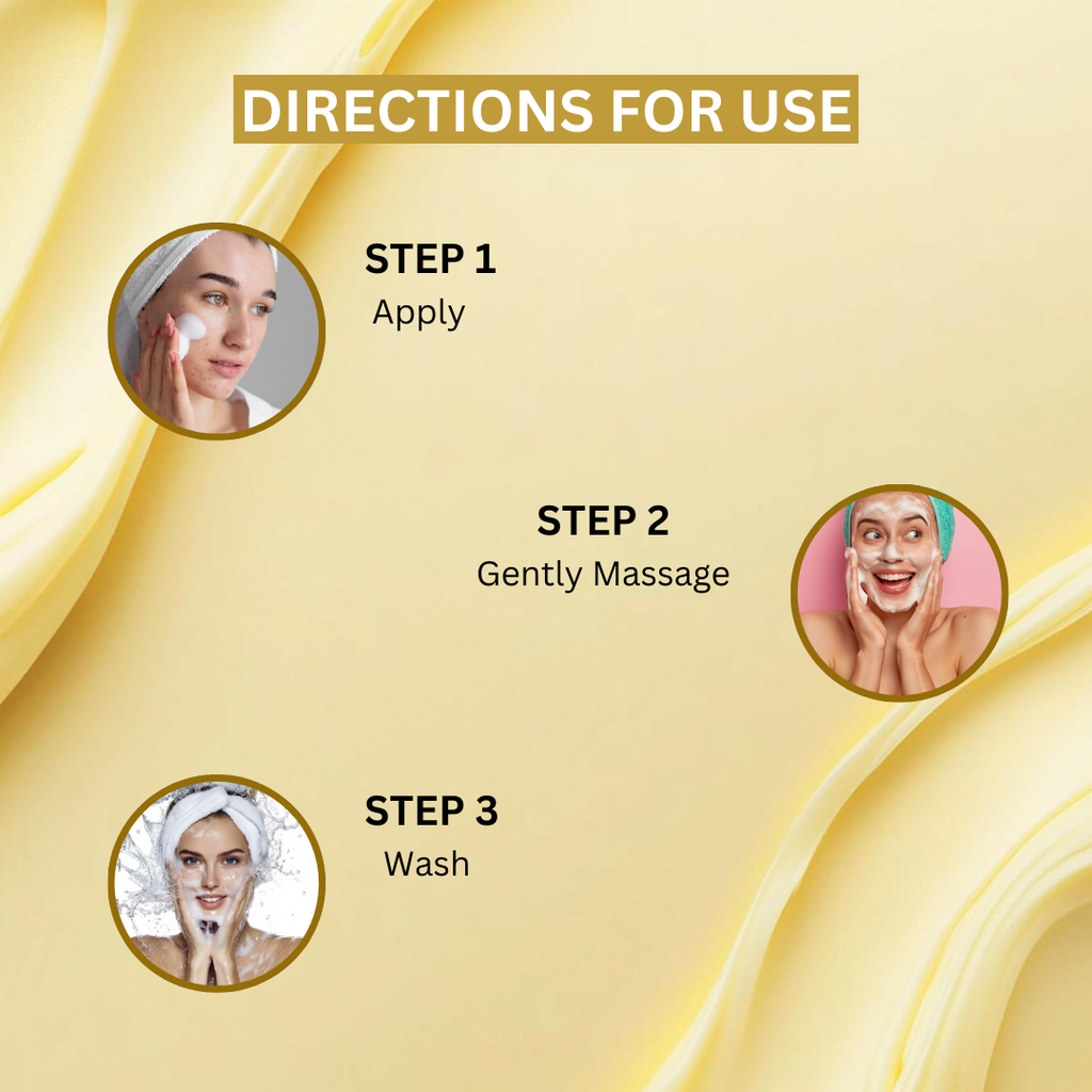 Ubtan Face Wash Direction for use 