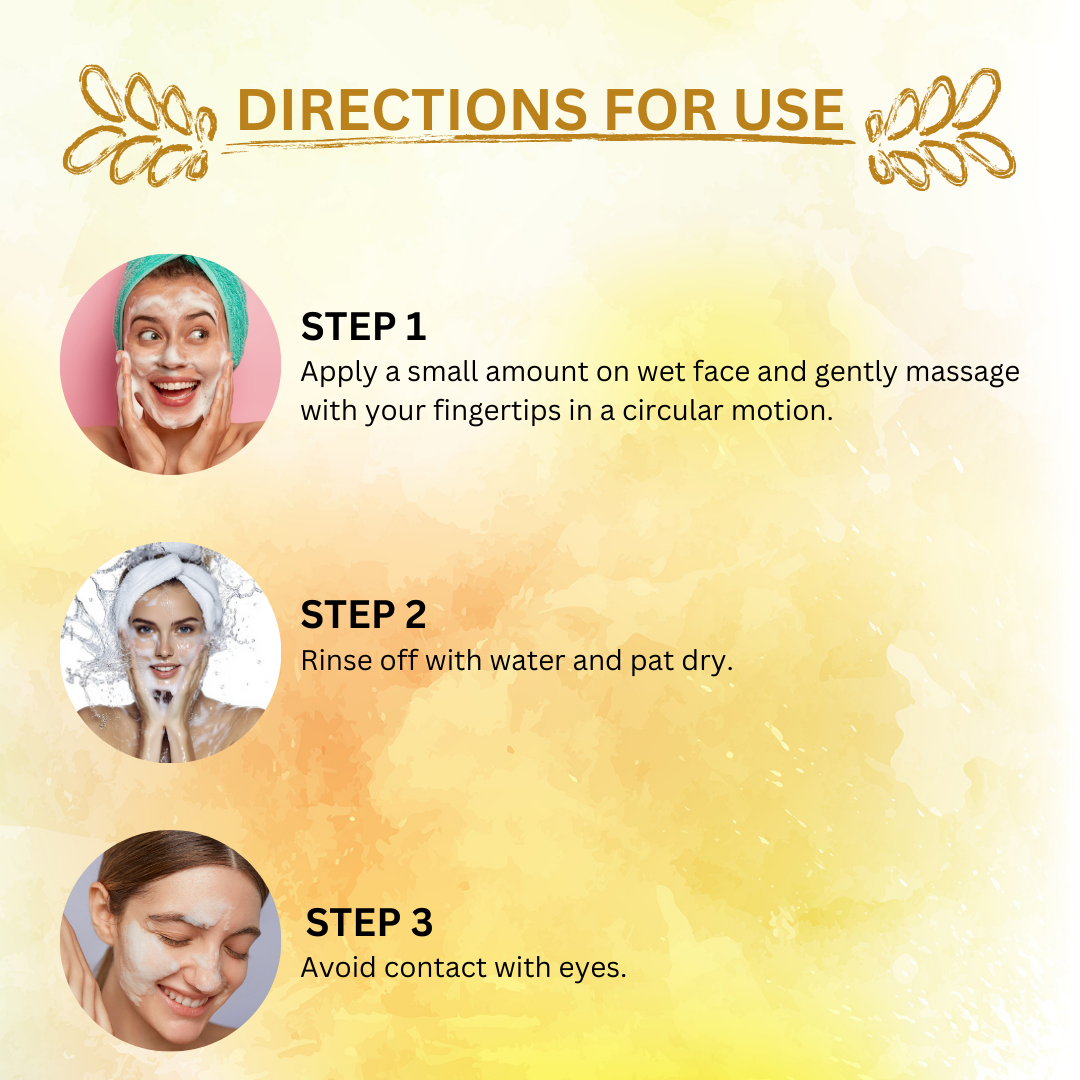 Vitamin C Face Wash Direction for use 