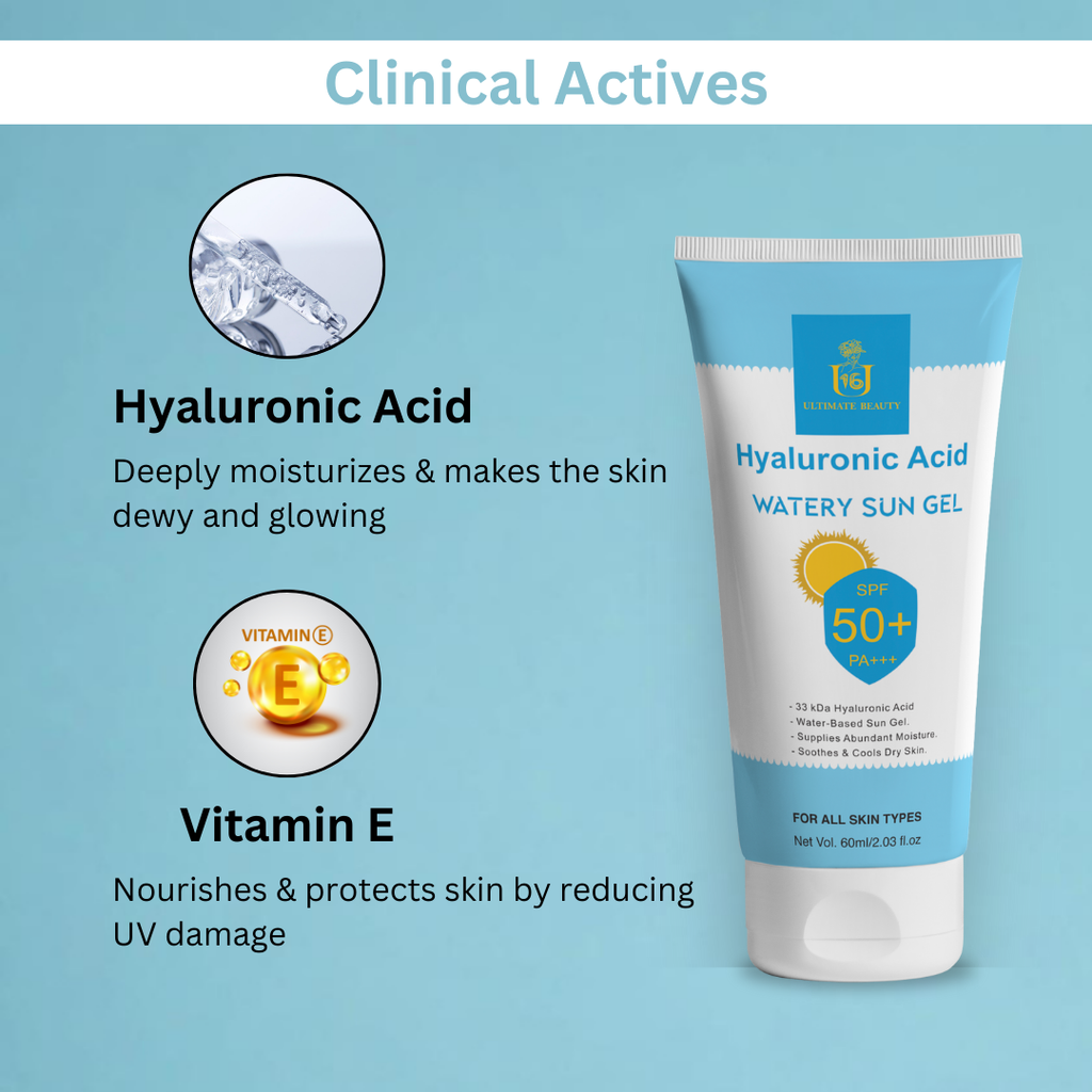 Hyaluronic Acid watery sun gel with spf 50 + pa+++ 